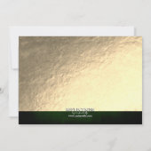 Elegant Classy Rich Green/Gold Birthday Party Kaart (Achterkant)