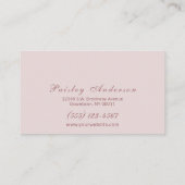 Elegant Classy Roos Gold Glitter over marmerontwer Visitekaartje (Achterkant)