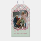 Elegant Classy Rustic Plaid Pattern Cadeaulabel (Voorkant)