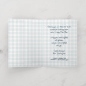 Elegant Classy Rustic Plaid Pattern Gold Folie Feestdagenkaart (Binnenlaag)