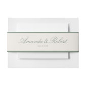 Elegant Classy Sage Green Wedding Uitnodigingen Wikkel (Voorkant Voorbeeld)