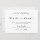 Elegant Classy Script Traditional Wedding Kaart (Voorkant)