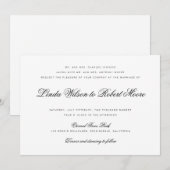Elegant Classy Script Traditional Wedding Kaart (Voorkant / Achterkant)