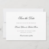 Elegant Classy Script Traditioneel Save The Date (Voorkant)