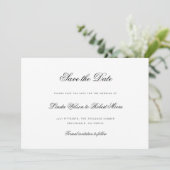 Elegant Classy Script Traditioneel Save The Date (Staand voorkant)