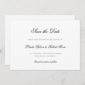 Elegant Classy Script Traditioneel Save The Date (Voorkant / Achterkant)