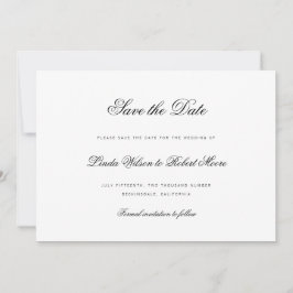 Elegant Classy Script Traditioneel Save The Date