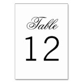 Elegant Classy Script Traditioneel tabelnummer Kaart (Achterkant)