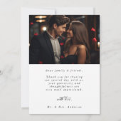Elegant Classy Script Wedding 2 Foto Bedankkaart (Achterkant)