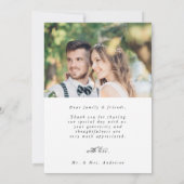 Elegant Classy Script Wedding 2 Foto Bedankkaart (Achterkant)
