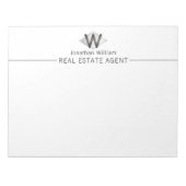 Elegant Classy Silver Black - Gepersonaliseerd mon Notitieblok (Voorkant)