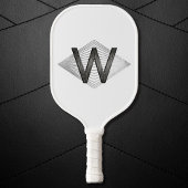 Elegant Classy Silver Black - Gepersonaliseerd mon Pickleball Paddle