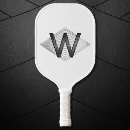 Elegant Classy Silver Black - Gepersonaliseerd mon Pickleball Paddle