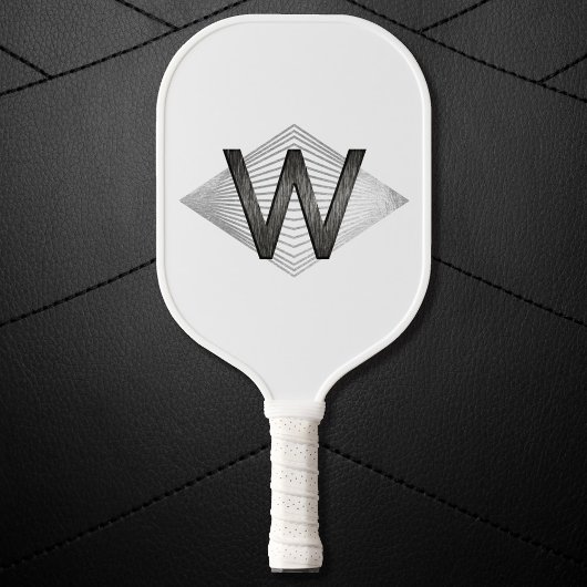 Elegant Classy Silver Black - Gepersonaliseerd mon Pickleball Paddle