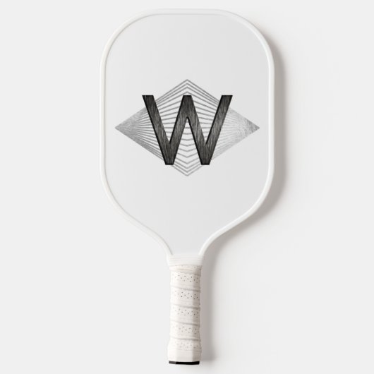 Elegant Classy Silver Black - Gepersonaliseerd mon Pickleball Paddle (Achterkant)
