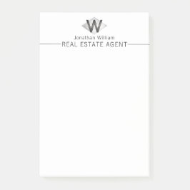 Elegant Classy Silver Black - Gepersonaliseerd mon Post-it® Notes