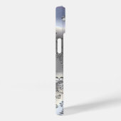 Elegant Classy Silver Metal Kijk uit Case-Mate iPhone Case (Achterkant / Rechts)