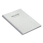 Elegant Classy Simple Ivory White Leather Texture Notitieboek (Rechterzijde)