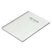 Elegant Classy Simple Ivory White Leather Texture Notitieboek (Linkerzijde)
