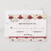 Elegant Classy Simple Script Summer Floral Wedding RSVP Kaartje (Voorkant)
