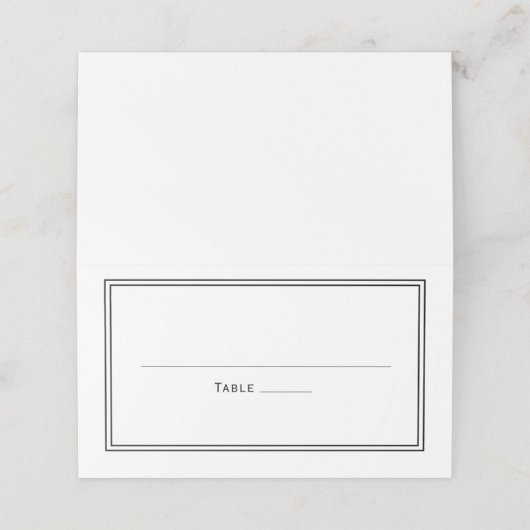 Elegant Classy Simple Stylish Wedding Plaatskaartje (Buitenkant ongevouwen)