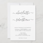 Elegant Classy Simple Typography Style Weddenschap Kaart (Voorkant)
