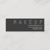 Elegant classy skinny Makeup Artist visitekaartje (Achterkant)