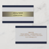 Elegant classy strepen grafisch modern design visitekaartje (Voorkant / Achterkant)