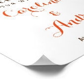 Elegant Classy Sunflower Welkomstbord bruiloft Poster (Hoek)