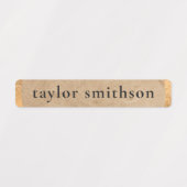 Elegant Classy Taupe Luxury Voeg Jouw naam School Labels (Design 1)