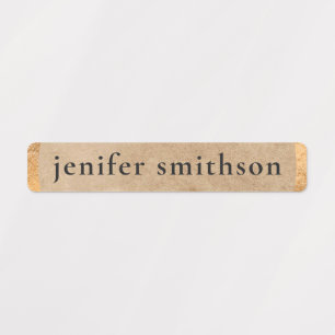 Elegant Classy Taupe Luxury Voeg Jouw naam School  Labels