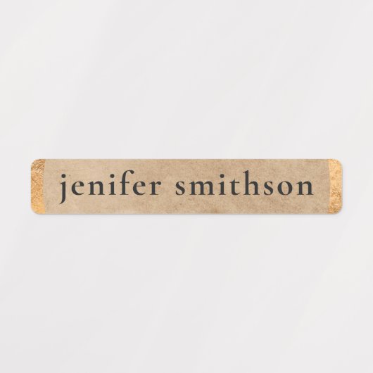 Elegant Classy Taupe Luxury Voeg Jouw naam School Labels (Design 3)