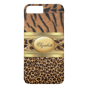 Elegant Classy Tiger Leopard Animal Gold Black Case-Mate iPhone Case