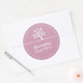 Elegant Classy Tree Yoga Meditation Instructor Ronde Sticker (Envelop)