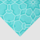 Elegant Classy Turquoise Mosaic Geometric Pattern Tissuepapier (Detail)