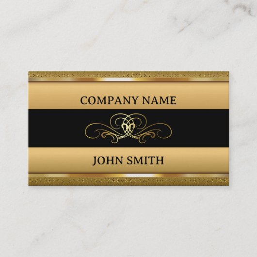 Elegant Classy verguld Visitekaartje (Voorkant)