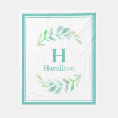 Elegant Classy Waterverf Laurels Double Lijst Fleece Deken (Voorkant)