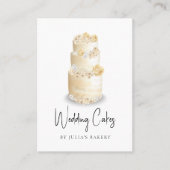 Elegant Classy Wedding Cake Bakery Patisserie Visitekaartje (Voorkant)