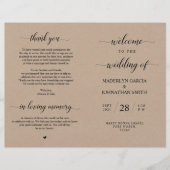 Elegant Classy Wedding Ceremony Foldable Program (Voorkant)
