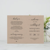 Elegant Classy Wedding Ceremony Foldable Program (Staand voorkant)