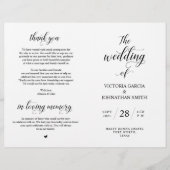 Elegant Classy Wedding Ceremony Foldable Program (Voorkant)