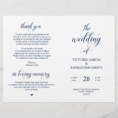Elegant Classy Wedding Ceremony Foldable Program (Voorkant)