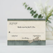 Elegant  Classy Whimsical Formal Wedding RSVP Kaartje (Staand voorkant)