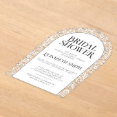 Elegant Classy White Flourish Winter Vrijgezellenf Acryl Uitnodigingen (Laagn)