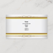 Elegant Classy White Gold Bedrijfsprofiel Visitekaartje (Achterkant)