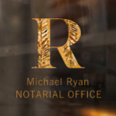 Elegant Classy White & Gold-gepersonaliseerd monog Raamsticker