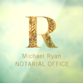 Elegant Classy White & Gold-gepersonaliseerd monog Raamsticker (Vel 3)