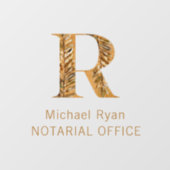 Elegant Classy White & Gold-gepersonaliseerd monog Raamsticker (Vel)