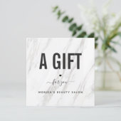 Elegant Classy White Marble Beauty Salon Logo Chic (Staand voorkant)