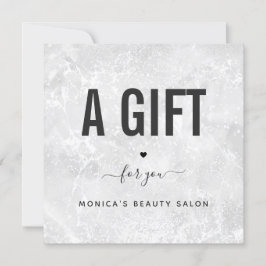 Elegant Classy White Marble Beauty Salon Logo Chic